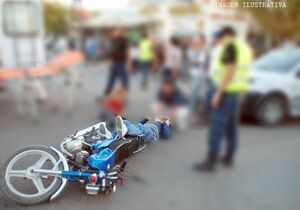accidentado en moto