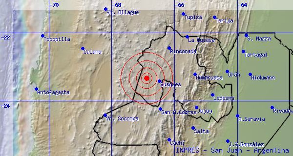 En Jujuy se registró anoche un sismo de 3.5 grados