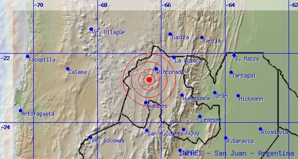 En la madrugada de hoy lunes se registró un nuevo sismo en Jujuy