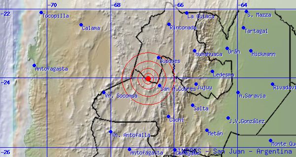 Ayer se registraron tres sismos en Jujuy