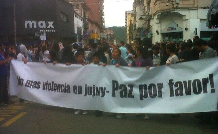 Tras los graves incidente en Jujuy: «Marchan por la paz»