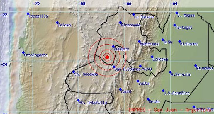 Esta madrugada se produjo un nuevo sismo en Jujuy