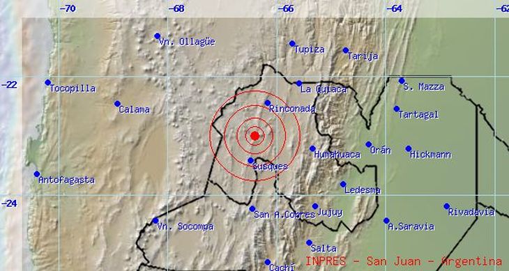 Se registraron varios sismos en Jujuy entre miércoles y jueves
