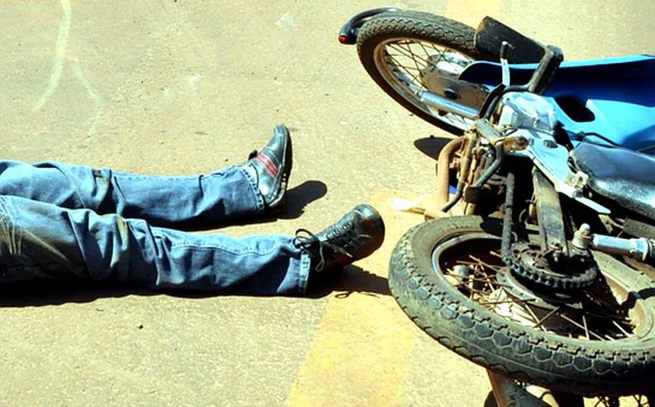 Joven accidentado en moto