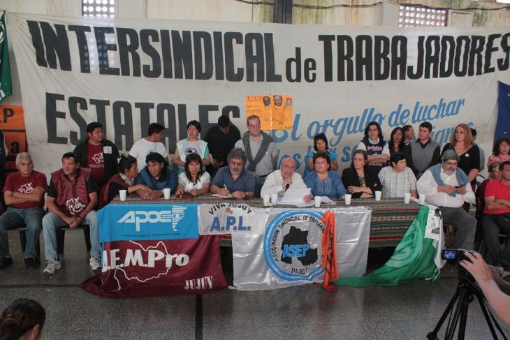 Nuevo paro de la Intersindical de Jujuy contra el gobierno de Fellner: unánime decisión para profundizar el plan de lucha