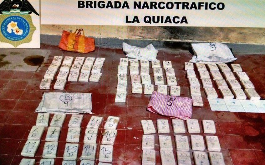 Jujuy: Secuestran más de 100 kilos de cocaína en La Quiaca