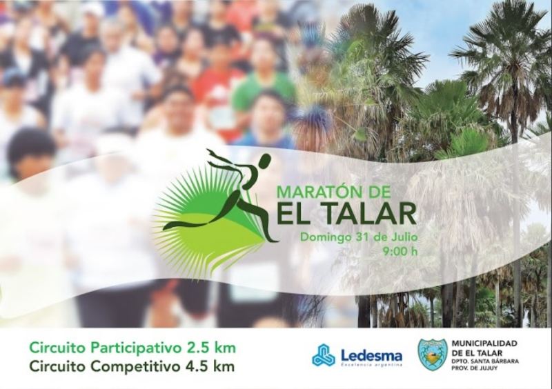 Ledesma invita a la 1ra Maratón de El Talar