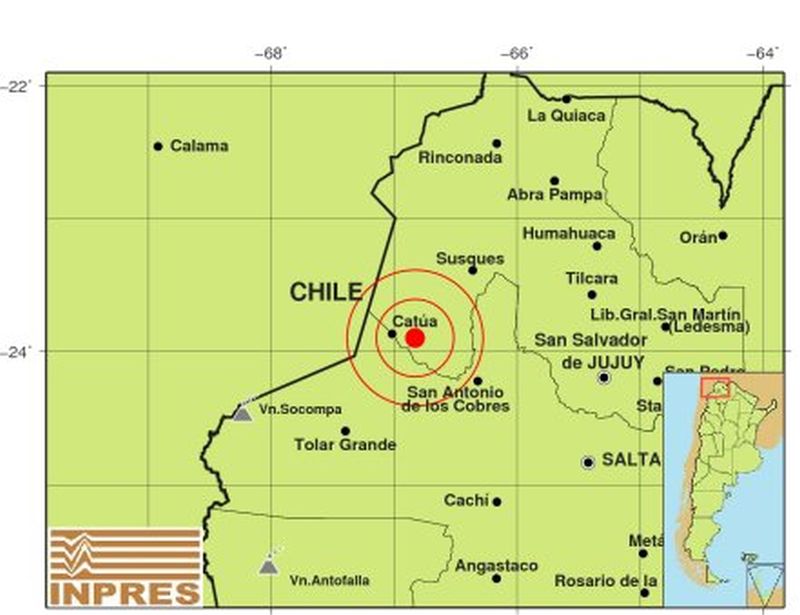 Fuerte sismo en Jujuy