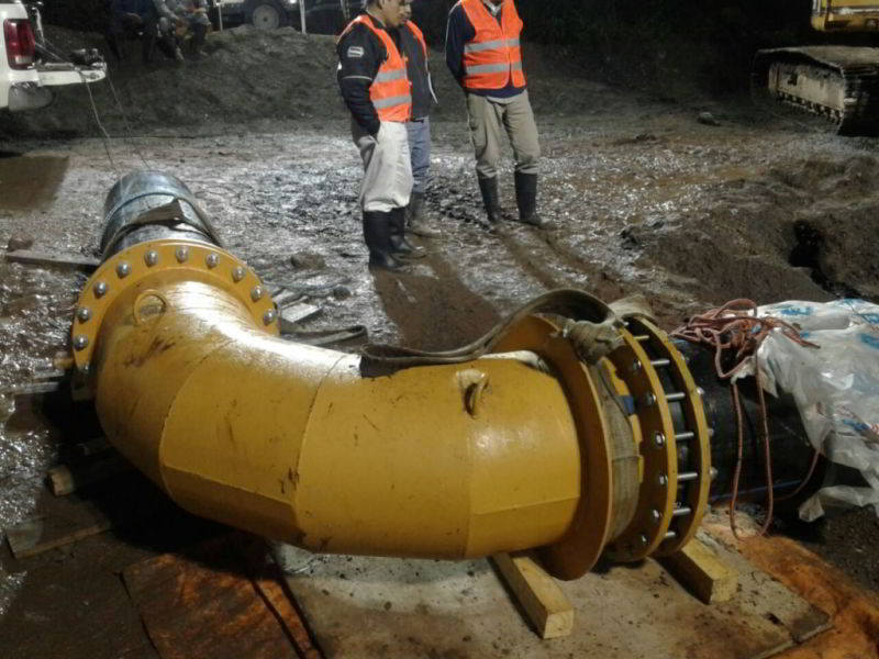 En tiempo récord Agua Potable de Jujuy reparó importante acueducto