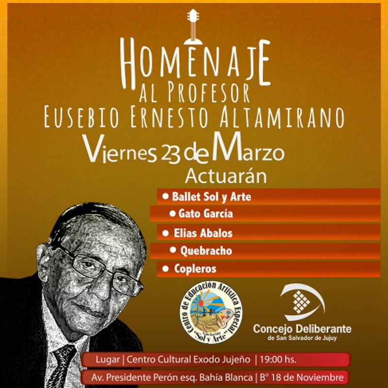 Velada para recordar al Profesor Eusebio Ernesto Altamirano