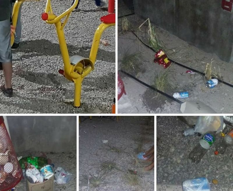Daños en el Parque Xibi Xibi: «es repudiable el tema de la basura»