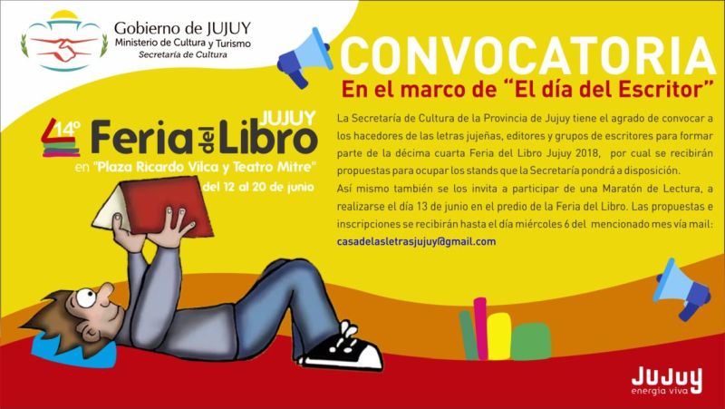 Convocatoria para la Feria del Libro de Jujuy