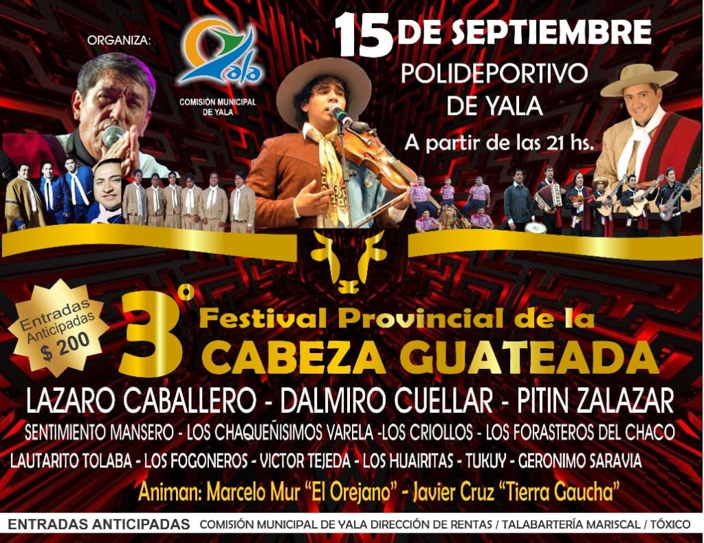 Yala: llega el Tercer Festival Provincial de la Cabeza Guateada