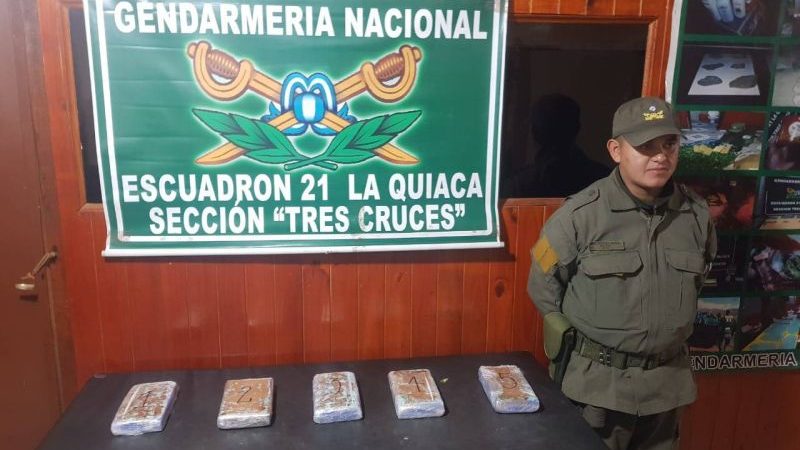 Jujuy: incautan más de cinco kilos de cocaína