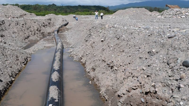Agua Potable finaliza la obra refuerzo acueducto cruce del “Río Grande – Los Perales”
