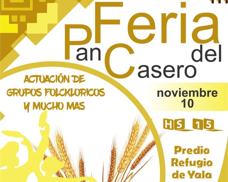 Yala: el próximo domingo se realizará la Feria de Pan Casero y Artesanías