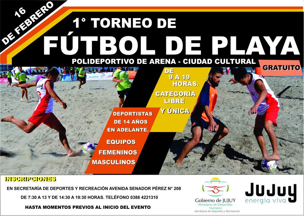 Este domingo se realizará el 1° Torneo de Fútbol de Playa en la Ciudad Cultural