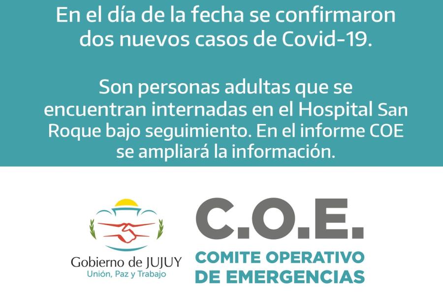 Coronavirus en Jujuy: Confirman dos casos positivos