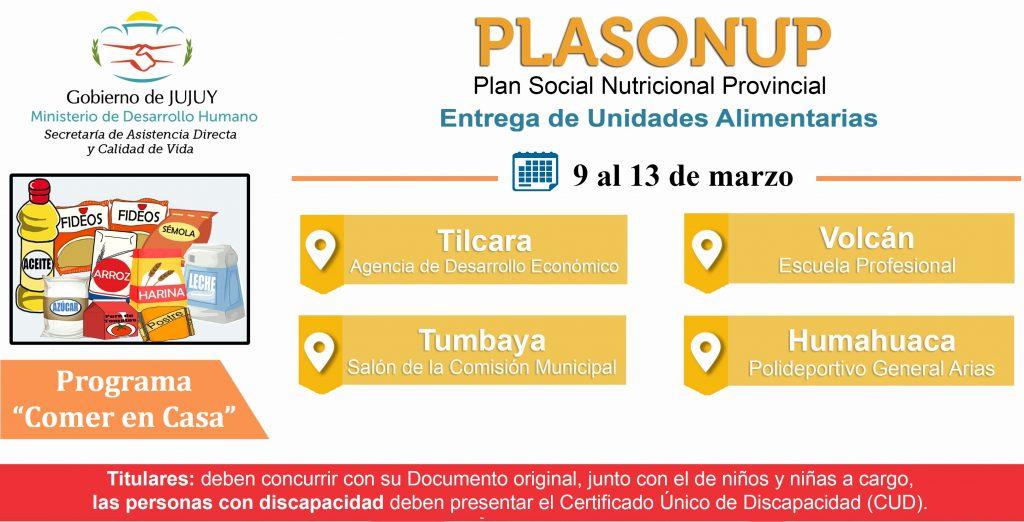 Entrega de Unidades Alimentarias en Tilcara, Volcán, Tumbaya y Humahuaca