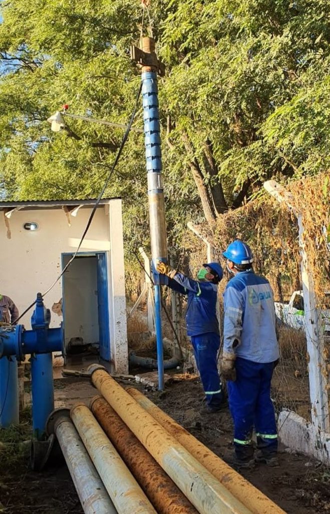 Agua Potable instaló una nueva electro bomba en La Mendieta para mejorar la prestación del servicio