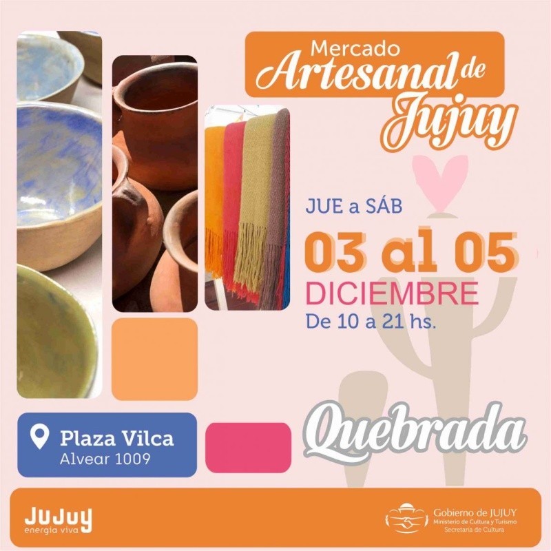 Artesanías de región Quebrada presente en el Mercado Artesanal de Jujuy