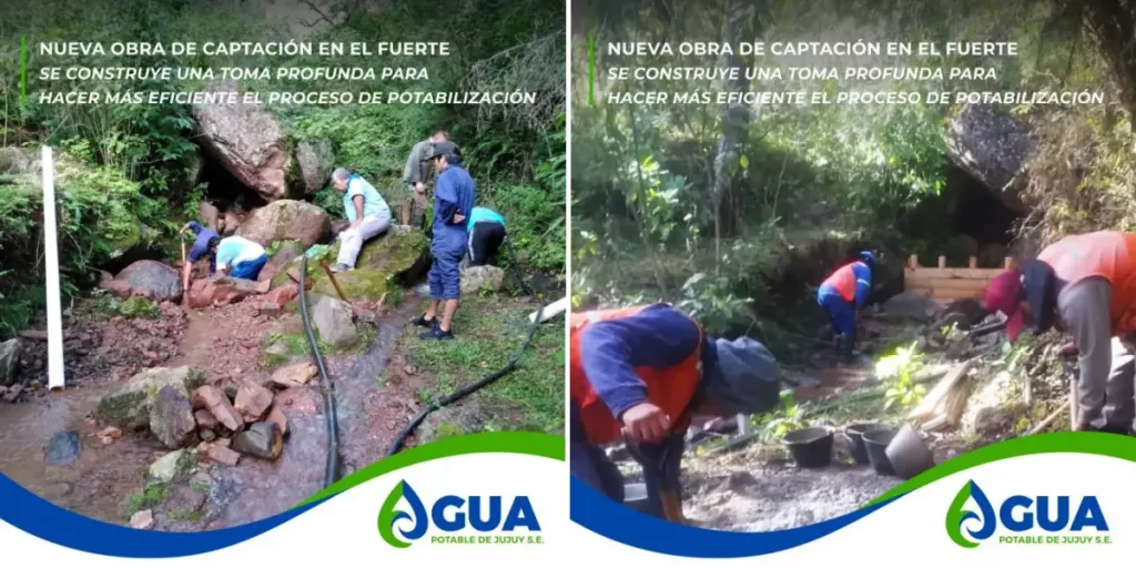 Agua Potable de Jujuy construye una nueva toma en El Fuerte