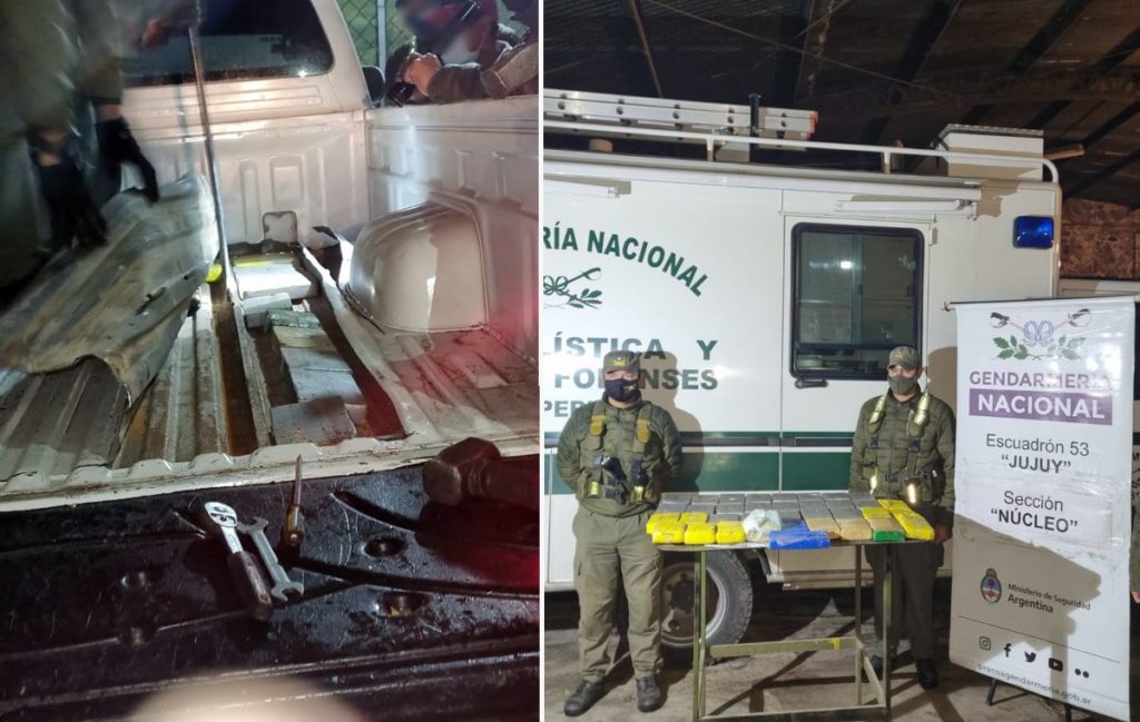 Jujuy: Abandonan camioneta con 39 kilos de cocaína ocultos en un doble fondo