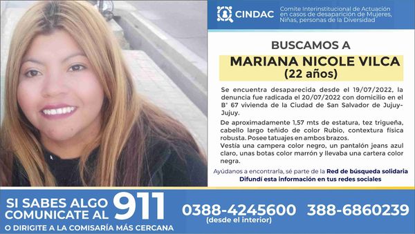 Se busca a Mariana Nicole Vilca