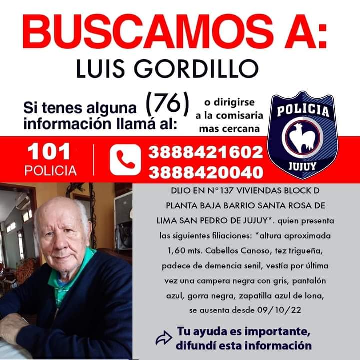 Se busca a Luis Gordillo