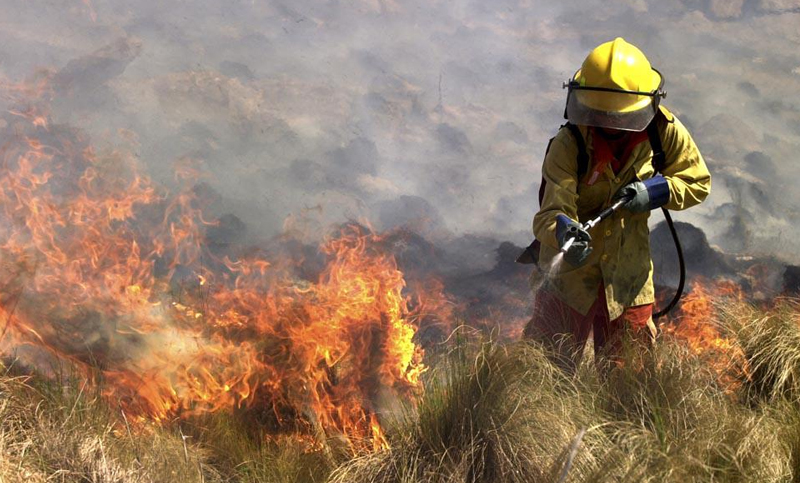 Jujuy reportó un incendio forestal activo