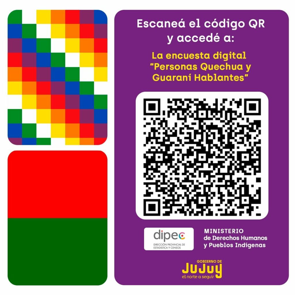 Se encuentra disponible la encuesta digital de Personas Quechua/Guaraní Hablantes