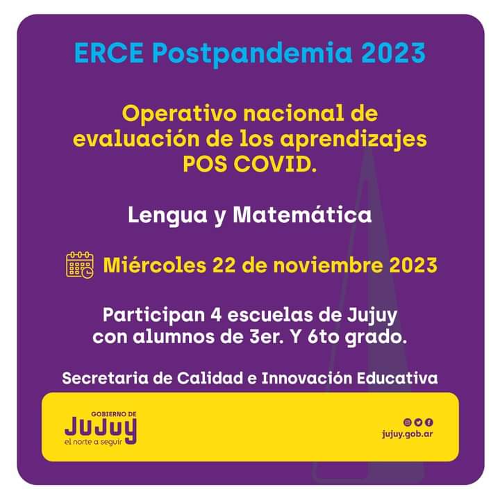 Jujuy participará del Operativo nacional de evaluación de los aprendizajes POS COVID