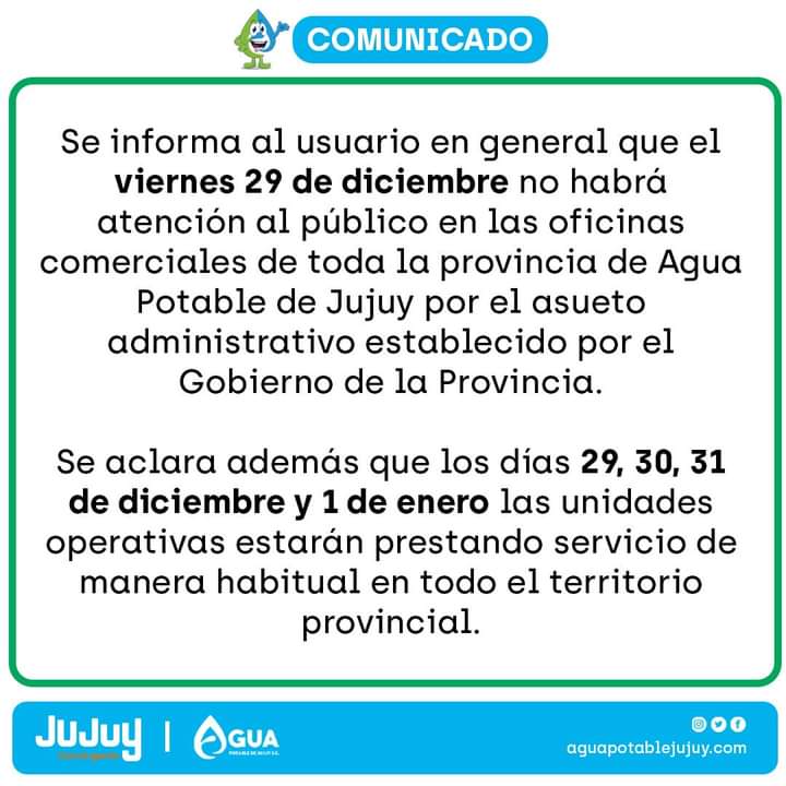 Jujuy: sin atención en las oficinas de Agua Potable
