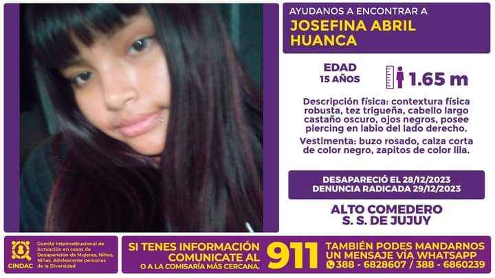 Se busca a Josefina Abril Huanca