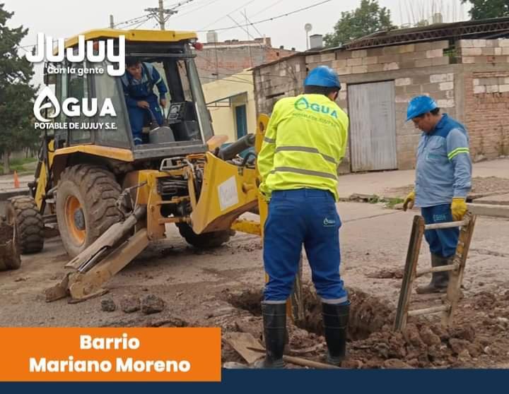 Mariano Moreno: se repuso colector cloacal principal para optimizar el servicio de saneamiento